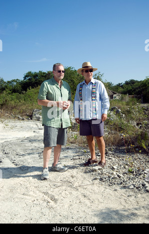 Peter Greenberg et le Président Felipe Calderon du Mexique Banque D'Images
