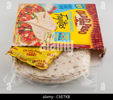 Fort de Old El Paso extra douce fajitas au service de 3 ou 4 Banque D'Images