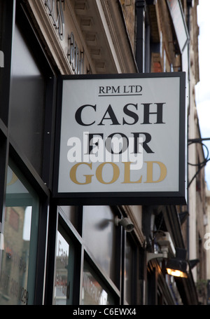 Paiement pour l'or sign in Hatton Garden, Londres Banque D'Images