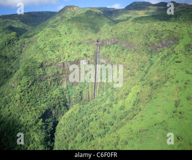 Vue aérienne de Cascade, parc national de Haleakala, Maui, Hawaii, United States of America Banque D'Images