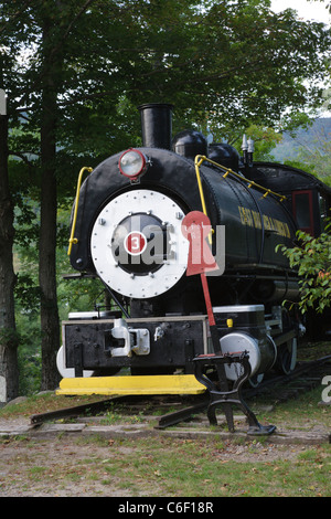 Porter 50 tonnes moteur réservoir selle locomotive sur l'affichage à Loon Mountain le long de la Kancamagus Scenic Byway dans Lincoln, NH Banque D'Images