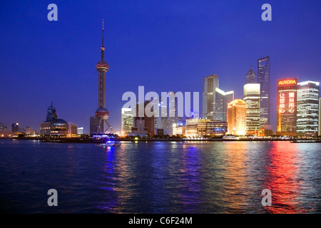 Les toits de Shanghai Pudong, Chine Banque D'Images