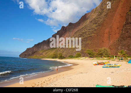 Milolii Beach, Napali Coast, Kauai, Hawaii Banque D'Images