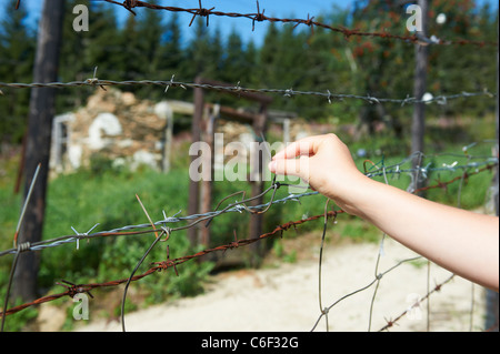 - Bucina Buchwald - République tchèque Allemagne Frontière - rideau de fer de la guerre froide - Sumava - Bayerischer Wald Banque D'Images