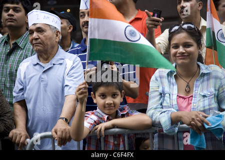 L'Inde Indépendance Day Parade : NY City Banque D'Images