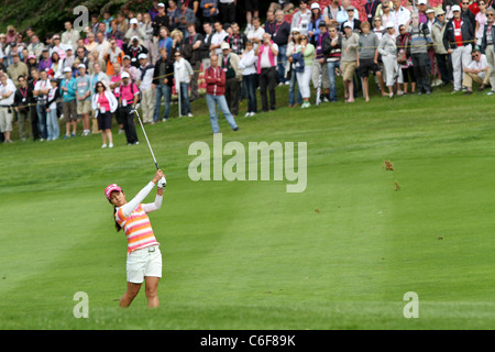 Golf : Ai Miyazato (JPN) jouant pour la ronde finale de l'Evian Masters. Banque D'Images