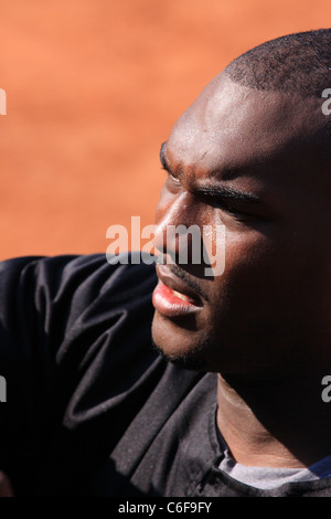 JaMarcus Russell a échoué, ancien premier tour, # 1 dans l'ensemble, le projet d'aller chercher de l'Oakland Raiders Banque D'Images