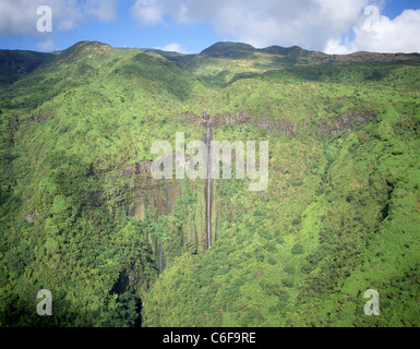 Vue aérienne de Cascade, parc national de Haleakala, Maui, Hawaii, United States of America Banque D'Images