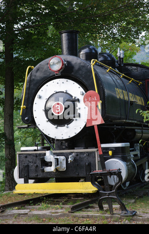 Porter 50 tonnes moteur réservoir selle locomotive sur l'affichage à Loon Mountain le long de la Kancamagus Scenic Byway dans Lincoln, NH Banque D'Images