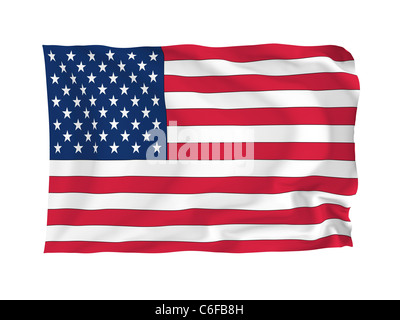 USA. Drapeau haute résolution série. Avec un tissu de texture. Banque D'Images