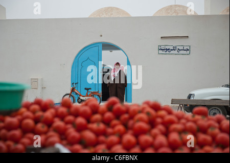 Mosquée de Guellala. Djerba. La Tunisie. L'Afrique du Nord Banque D'Images