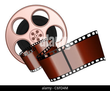 Rouleau de film et isolé Banque D'Images