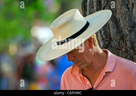 Les gens hat chapeaux panama mâle homme Banque D'Images