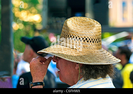 Les gens hat chapeau large bord homme Banque D'Images