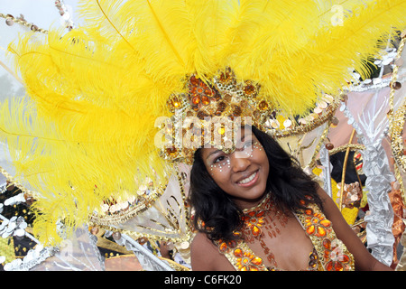 Reveler au Notting Hill Carnival 2011, Londres, Angleterre Banque D'Images