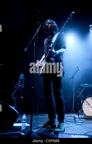 Dave Monks Tokyo Police Club joue en concert au Fillmore Miami Beach au Jackie Gleason Theater de Miami Beach, Floride - Banque D'Images