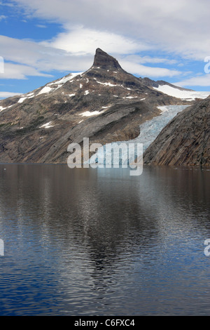 Glacier dans Prince Christian Sound, Groenland Banque D'Images