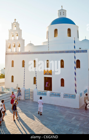 Église de Panaghia de Platsani, Oia (La), Santorin (thira), îles Cyclades, Grèce, Europe Banque D'Images