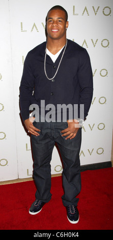 Pierre Thomas champion superbowl de la Nouvelle Orleans Saints tenir une partie de fête chez Lavo nightclub au Palazzo Resort Banque D'Images