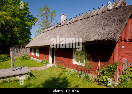 Musée de Koguva, village de l'île Muhu, - le meilleur village préservé en Estonie - L'Estonie. Banque D'Images