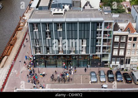 Vue aérienne de la ville d'Amsterdam à partir du haut de Westerkerk Banque D'Images