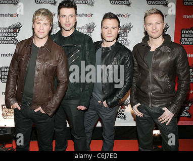 Meteor Ireland Music Awards WestLife au RDS Dublin - Dublin, Irlande des arrivées - 19.02.10 Banque D'Images