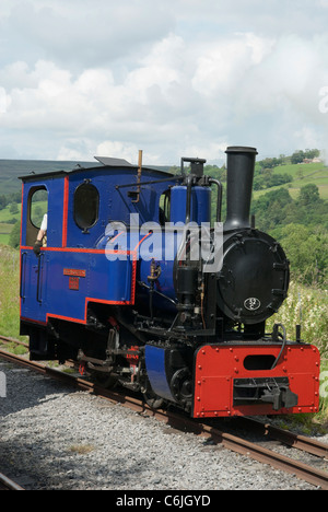 Machine à vapeur sur le chemin de fer du Sud Tynedale, Alston, Cumbria, Angleterre. Banque D'Images