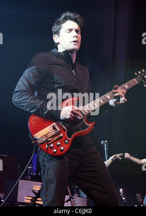 Chanteur John Mayer sur scène lors de sa tournée d'études 'Bataille', au Madison Square Garden - New York City, USA - Banque D'Images