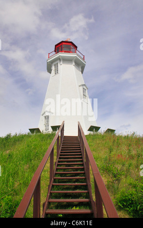 Mulholland Point Lighthouse, Welshpool, île Campobello, au Nouveau-Brunswick, Canada Banque D'Images