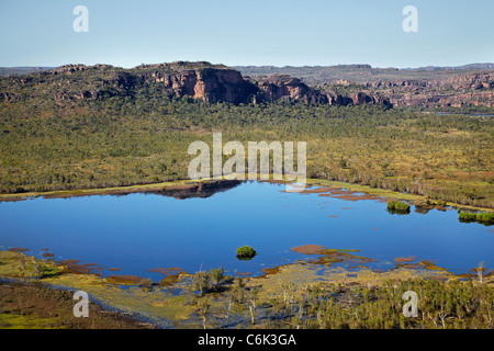 Les zones humides de l'étain Camp Creek et à l'Est de la rivière Alligator, au bord du Parc National de Kakadu, la terre d'Arnhem, dans le Territoire du Nord, Australie Banque D'Images
