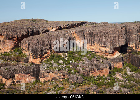 Des affleurements rocheux près de Ubirr, Kakadu National Park, Territoire du Nord, Australie - vue aérienne Banque D'Images