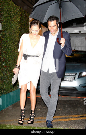 Jessica Alba et Cash Warren Global Green USA Pre-Oscar Party '7e Congrès annuel des villes plus vertes pour une glacière Planet' tenue à Avalon. Banque D'Images