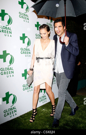 Jessica Alba et Cash Warren Global Green USA Pre-Oscar Party '7e Congrès annuel des villes plus vertes pour une glacière Planet' tenue à Avalon. Banque D'Images