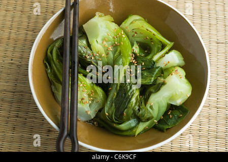 Sésame bok choy Banque D'Images