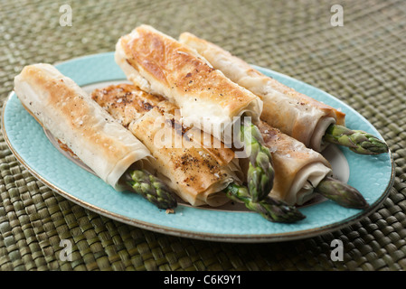 Roulés d’asperges Banque D'Images