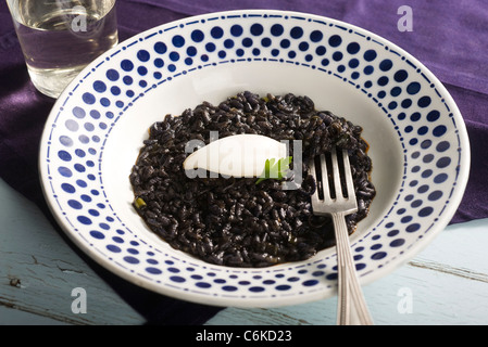 L'encre de seiche risotto Banque D'Images