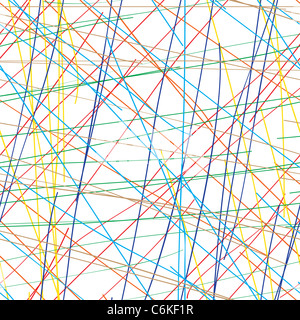 Arrière-plan de lignes de couleur transparente sur un fond blanc Banque D'Images