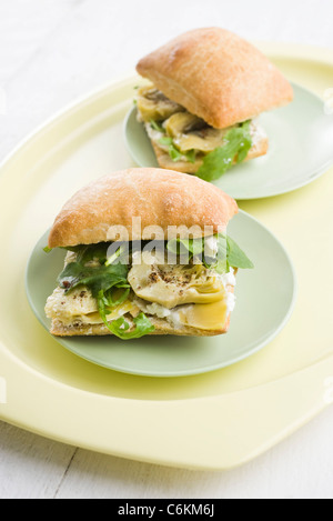 Sandwichs artichauts marinés Banque D'Images