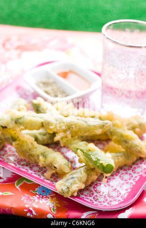 Tempura d'asperges Banque D'Images