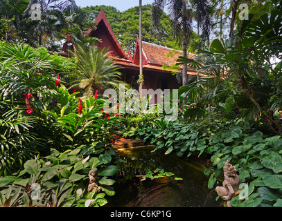 Le Jim Jim Tompson Maison, jardin tropical, Bangkok, Thaïlande Banque D'Images