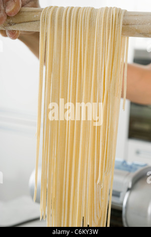 Spaghettini fraîches maison Banque D'Images