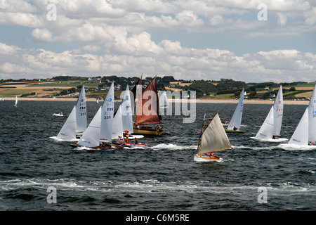 Régate de requins, la baie de Douarnenez, festival maritime (Finistère, Bretagne, France) Banque D'Images