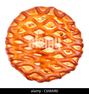 Remplissage de tarte aux pommes isolated on white Banque D'Images