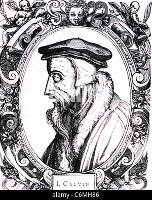 Jean Calvin (1509-1564) théologien protestant français Banque D'Images