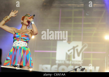 Kelis Rogers l'exécution à l'île de Malte 2010 MTV Spécial Floriana, Malte - 30.06.10 Banque D'Images