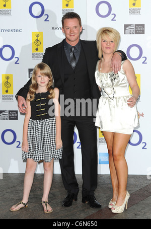 Russell Watson et les clients O2 Silver Clef Awards 2010 tenue à l'hôtel Hilton de Londres, le Park Lane - Arrivées. Londres, Angleterre - Banque D'Images