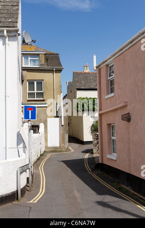 Les rues étroites dans le Devon Shaldon Banque D'Images