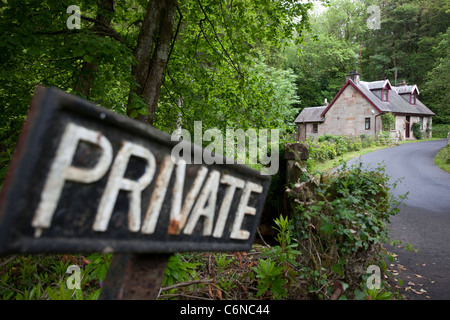 Chemin privé à Glenbuck naissance de Bill Shankly. Photo : Jeff Gilbert Banque D'Images