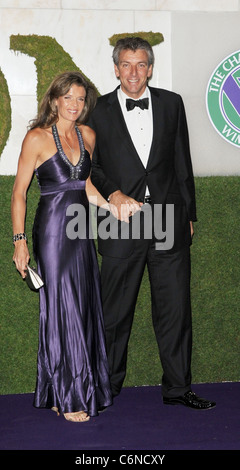 Annabel Croft et son mari Mel Coleman assistant à la Wimbledon 2010 Dîner de gala à l'Hôtel Intercontinental de Londres Banque D'Images