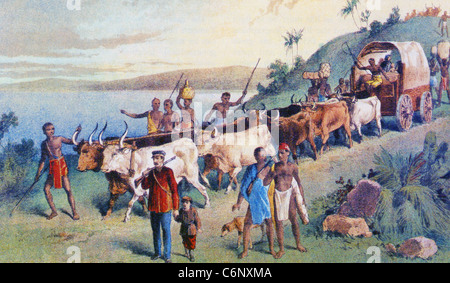 DAVID Livingstone (1813-1873) médecin missionnaire écossais sur safari en Afrique Banque D'Images